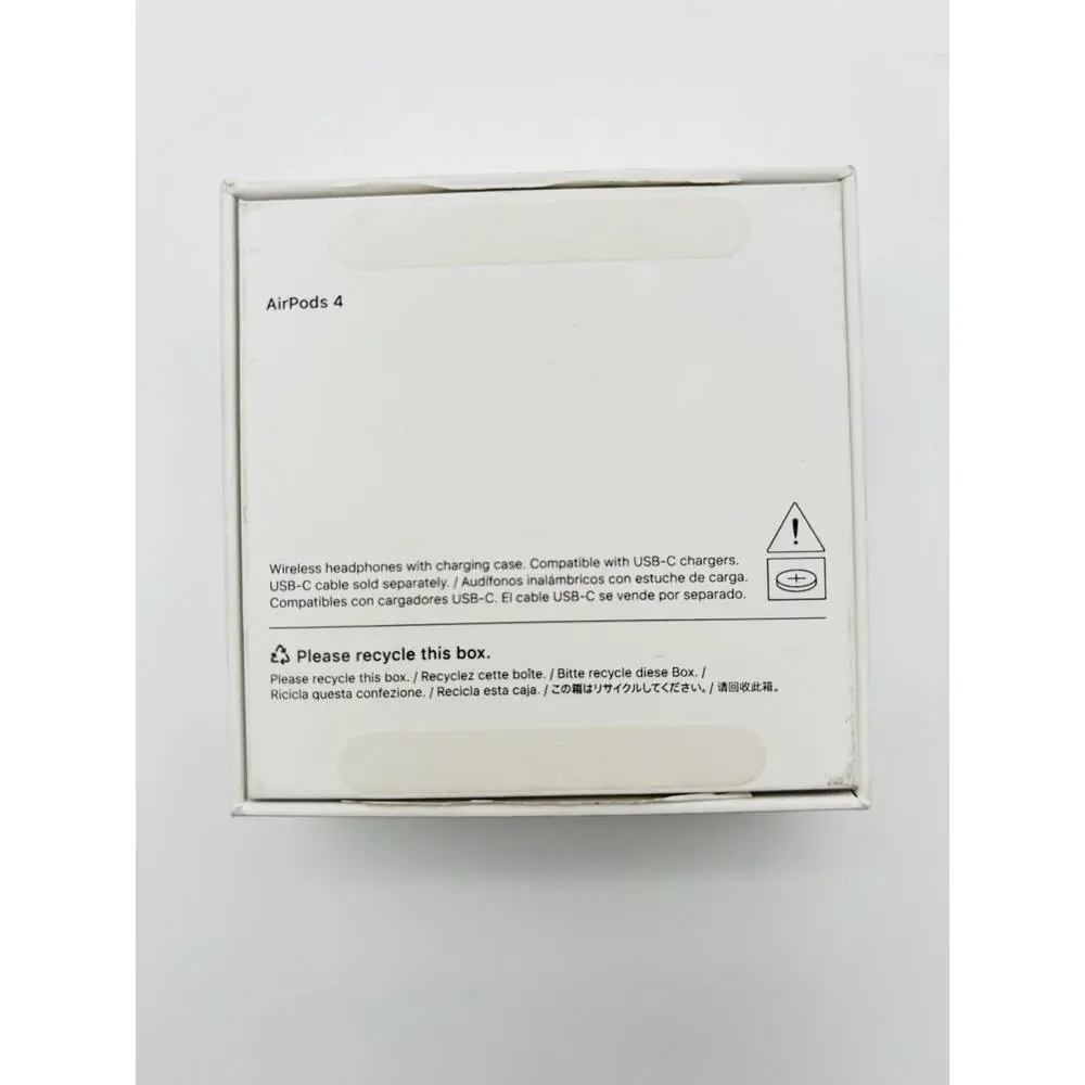 Apple AirPods 4th Generation. BOX ONLY. A3058 A3050 A3053 White